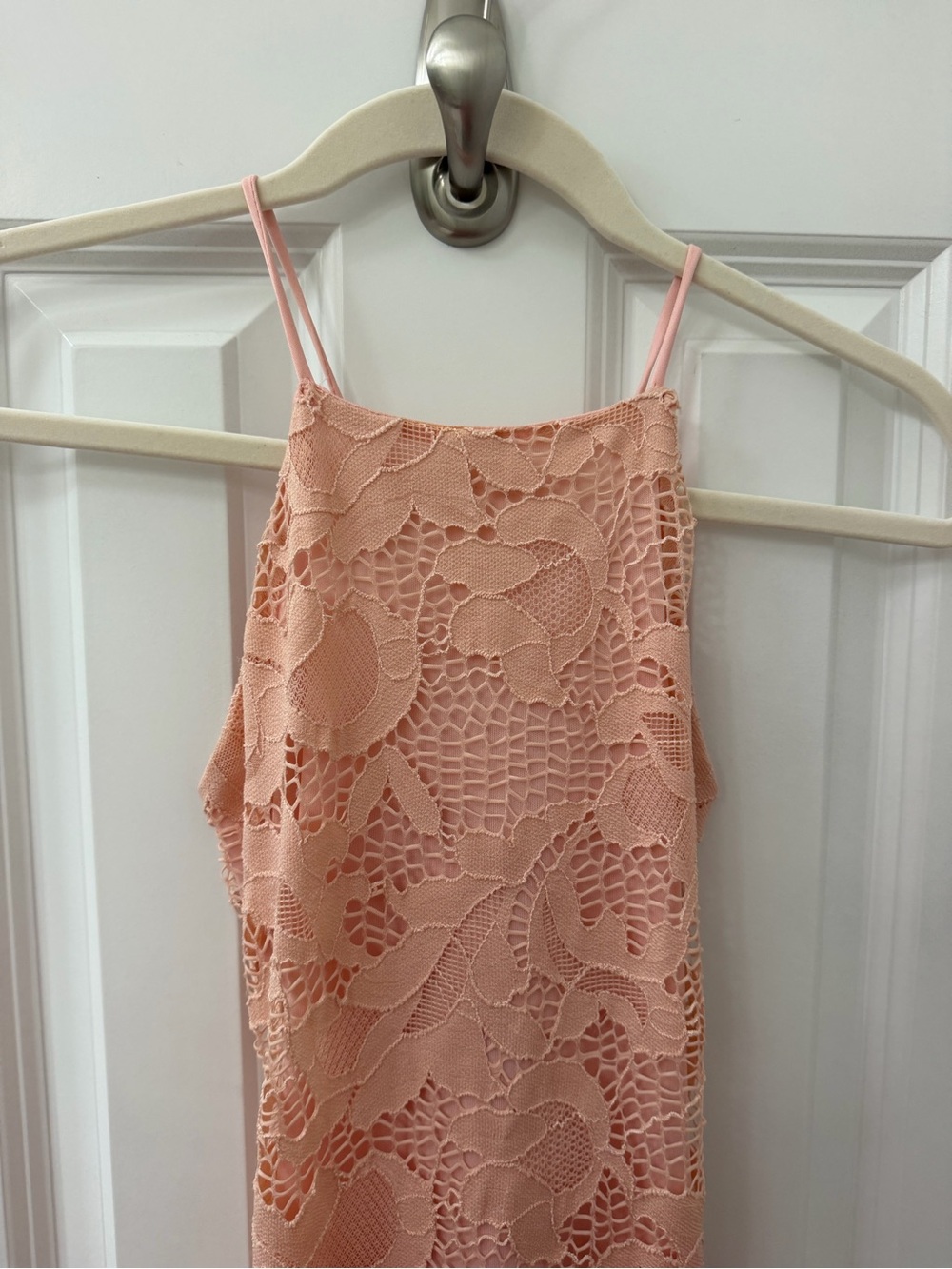 Peach Lace Overlay Camisole